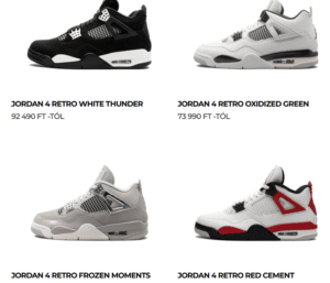 Jordan 4 cipők